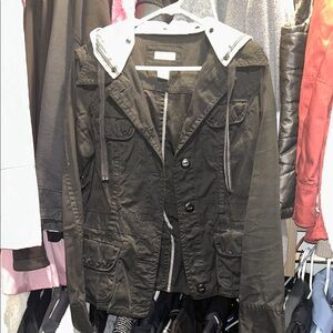 Maurices Black Utility Jacket with Hood